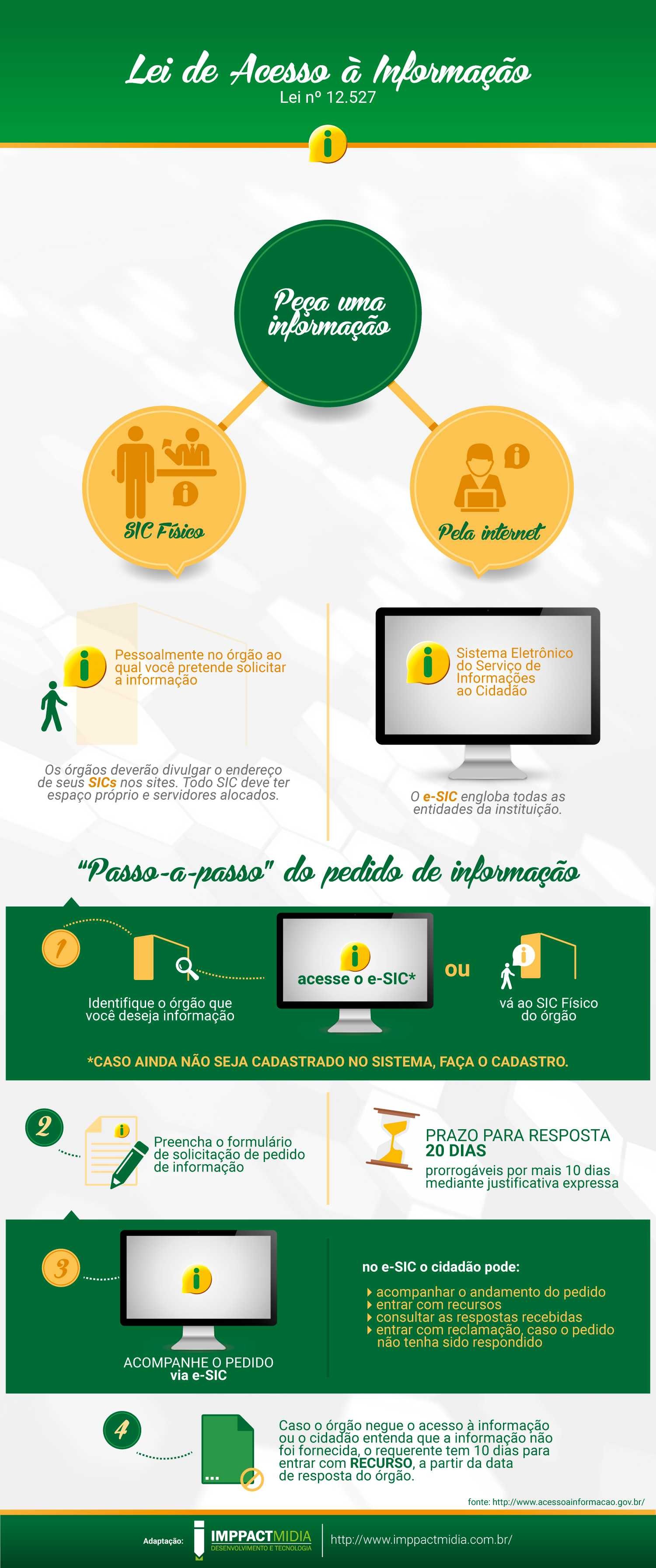 Infográfico peça uma informação